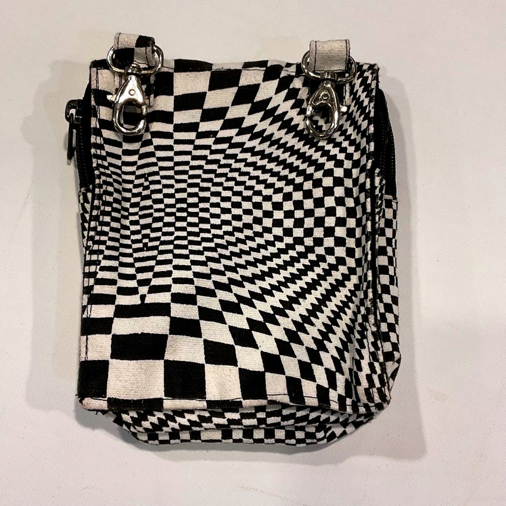 ZAND AMSTERDAM Reversible skirt Snap Adjustable geometric S M L boho bag retro - Picture 15 of 16